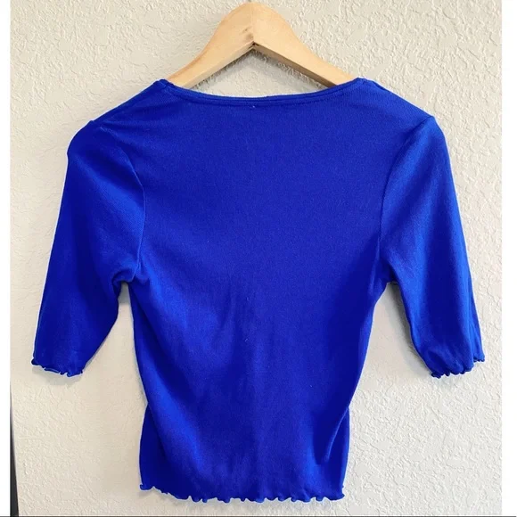 Free People Up All Night Top Blue - Picture 4 of 9